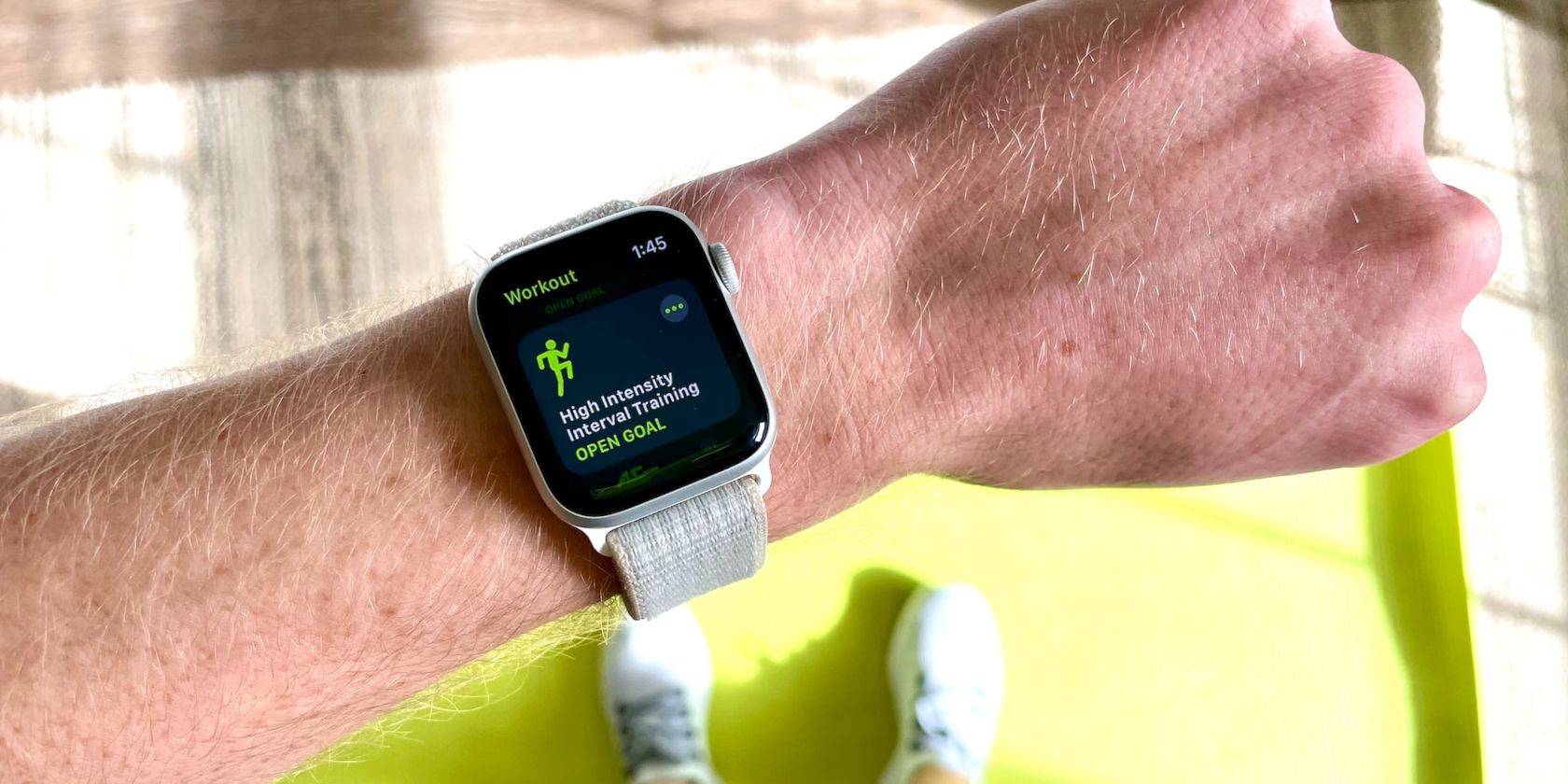 Fitness Watch User Preparing for a High Intensity Workout