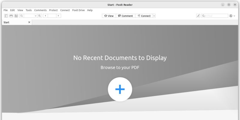 foxit reader interface to open pdf files