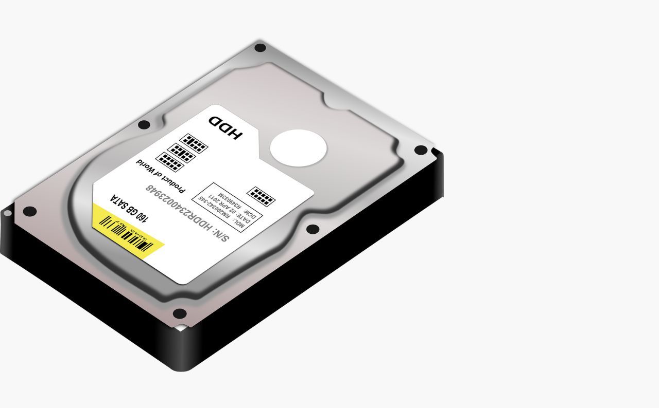 An illustration of a hard disk drive