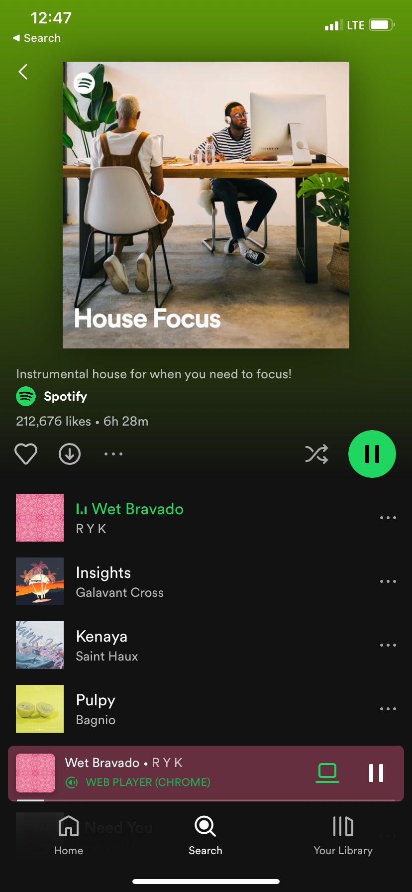 لیست پخش Spotify House Focus