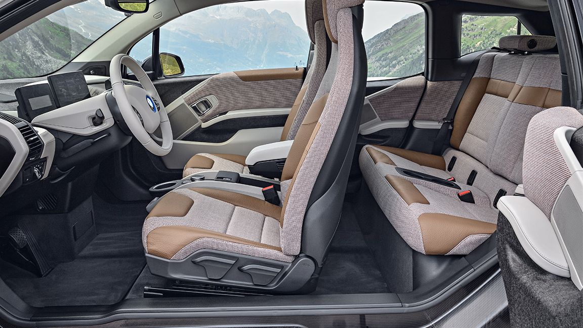 The interior of the BMW i3