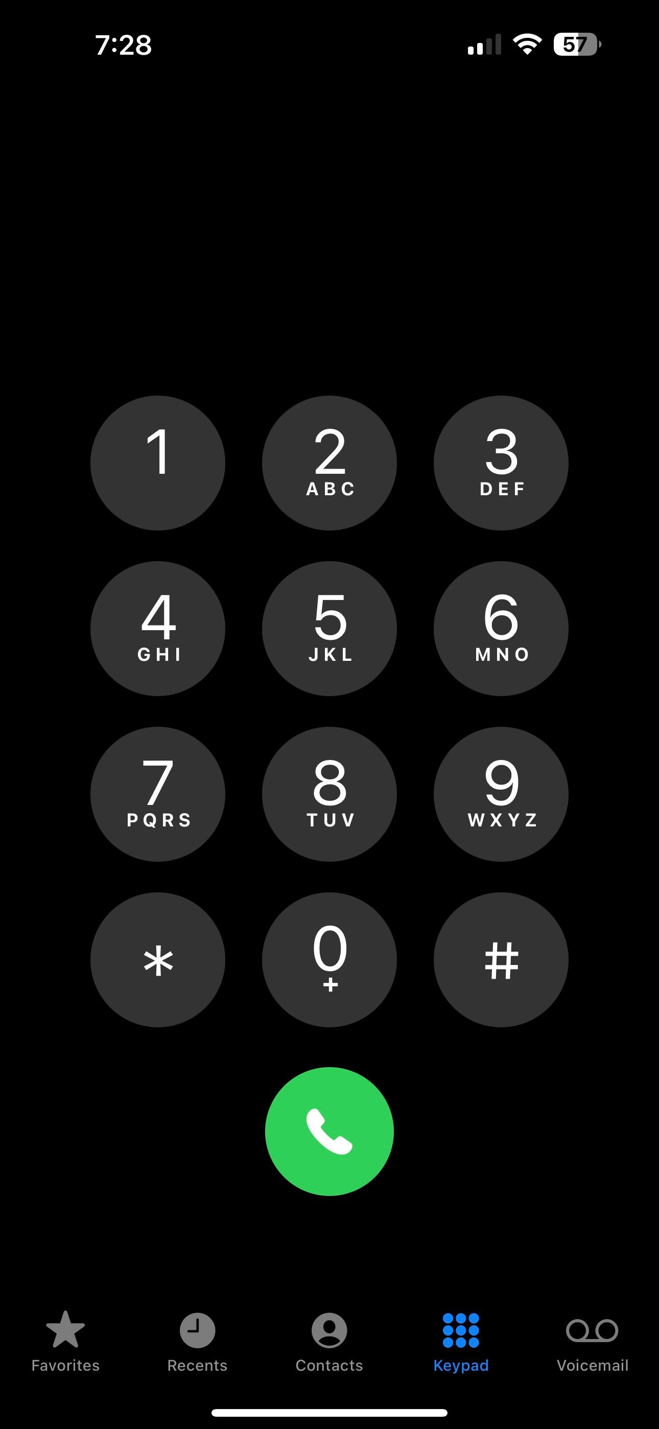 iPhone Keypad in iOS