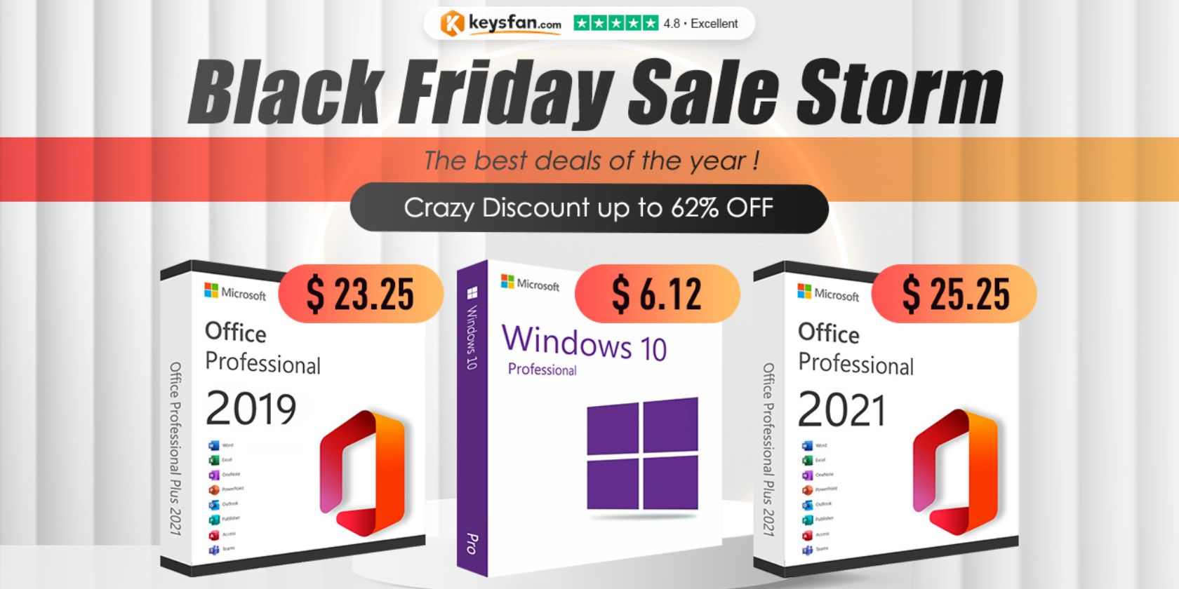 Keysfan Annual Lowest Price on Black Friday! Lifetime Windows 10 Starts from $6.12