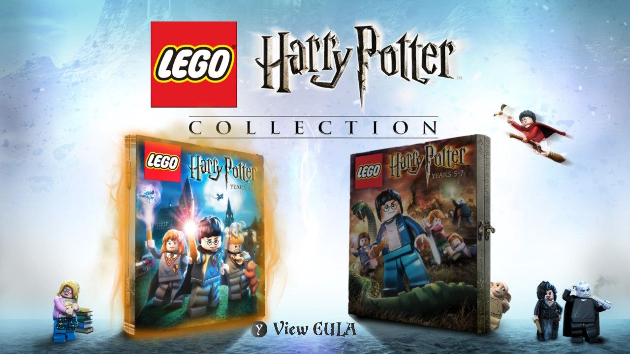 Captura de tela da tela de carregamento da coleção LEGO Harry Potter no Nintendo Switch