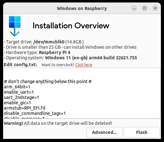 Windows on Raspberry Pi installation overview