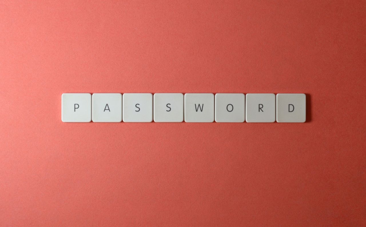 The word "password" written using keyboard buttons
