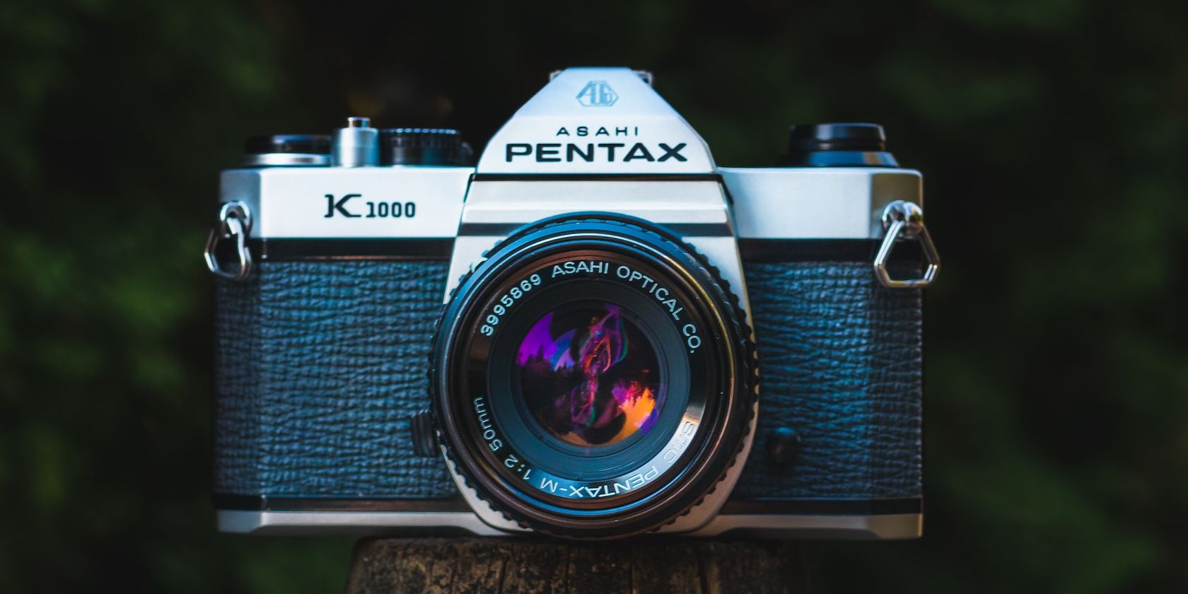 pentax k1000 film camera with 50mm lens 