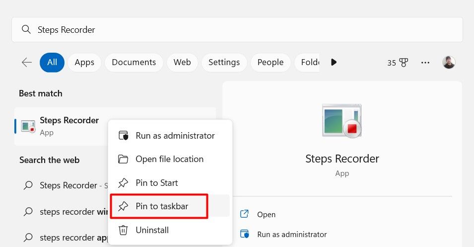 How to Open the Steps Recorder Tool in Windows 11