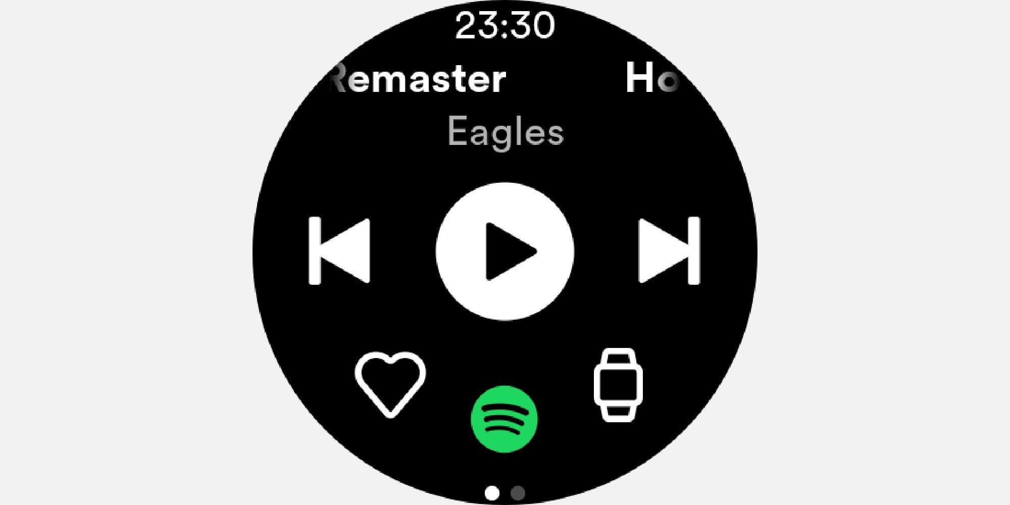 Play on tracks on Spotify on smartwatch