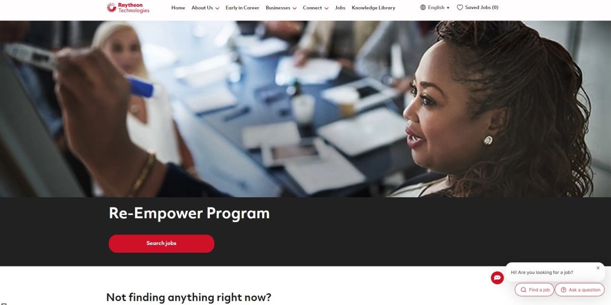 Raytheon Technologies Re-Empower Program website