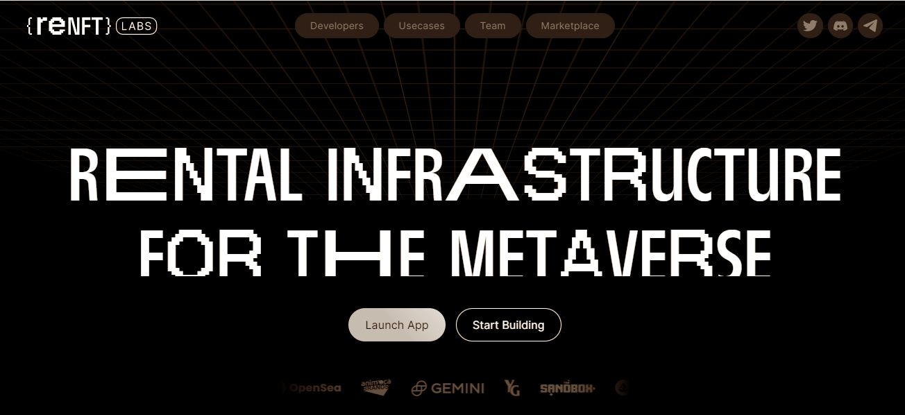 Screenshot of reNFT Platform