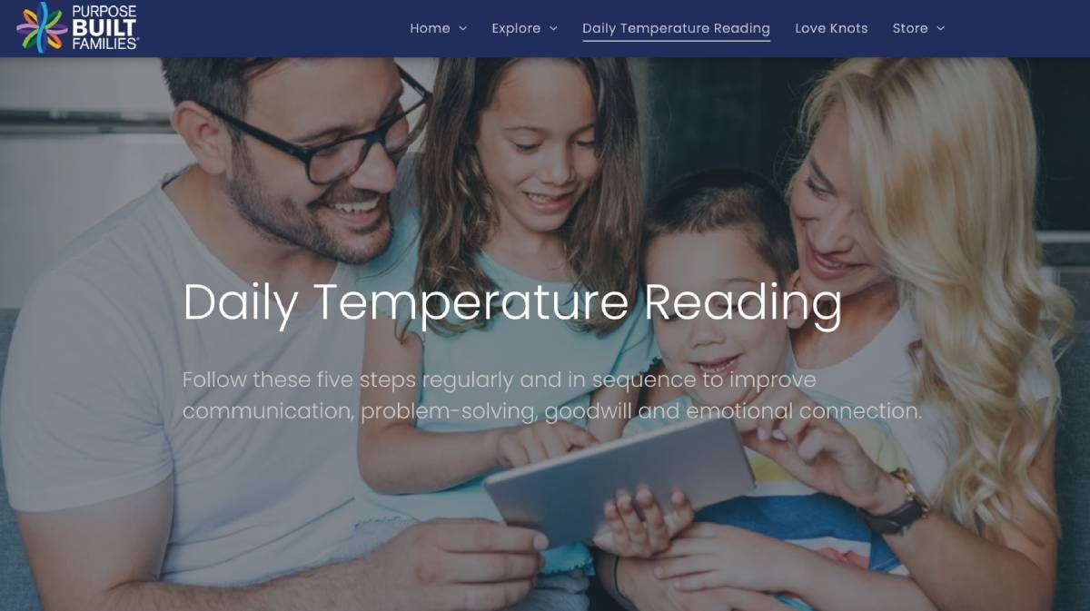 Purpose Build Families menggunakan metode PAIRS untuk membantu pasangan menghidupkan kembali hubungan mereka, dengan alat yang dipandu seperti aplikasi online Daily Temperature Reading yang populer