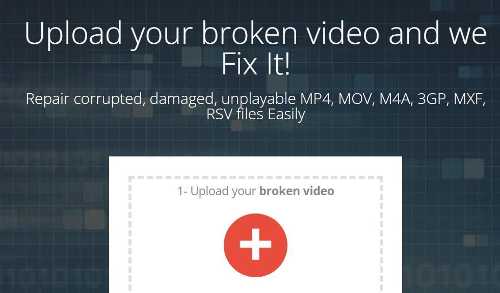 La aplicación web de reparación de video 