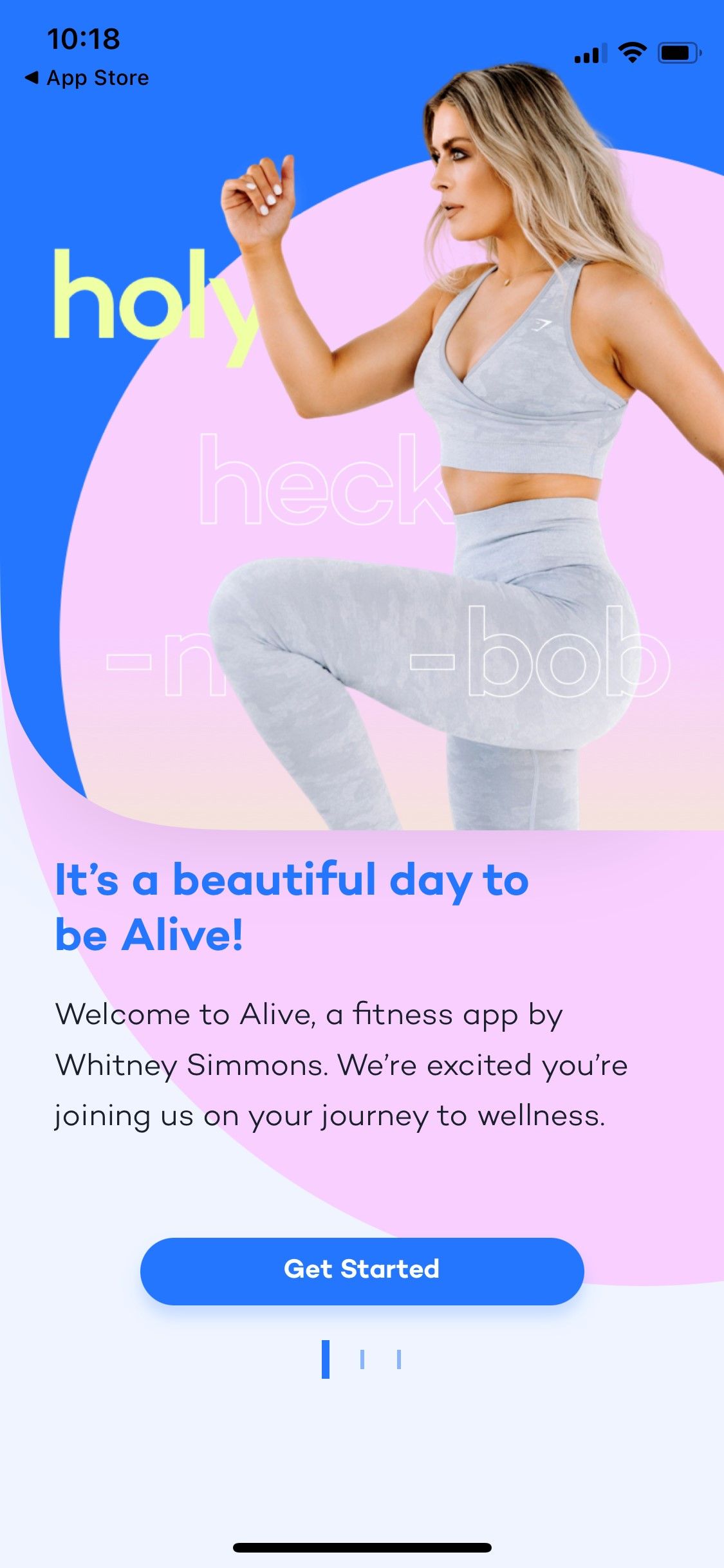 Screenshot of the Alive by Whitney app