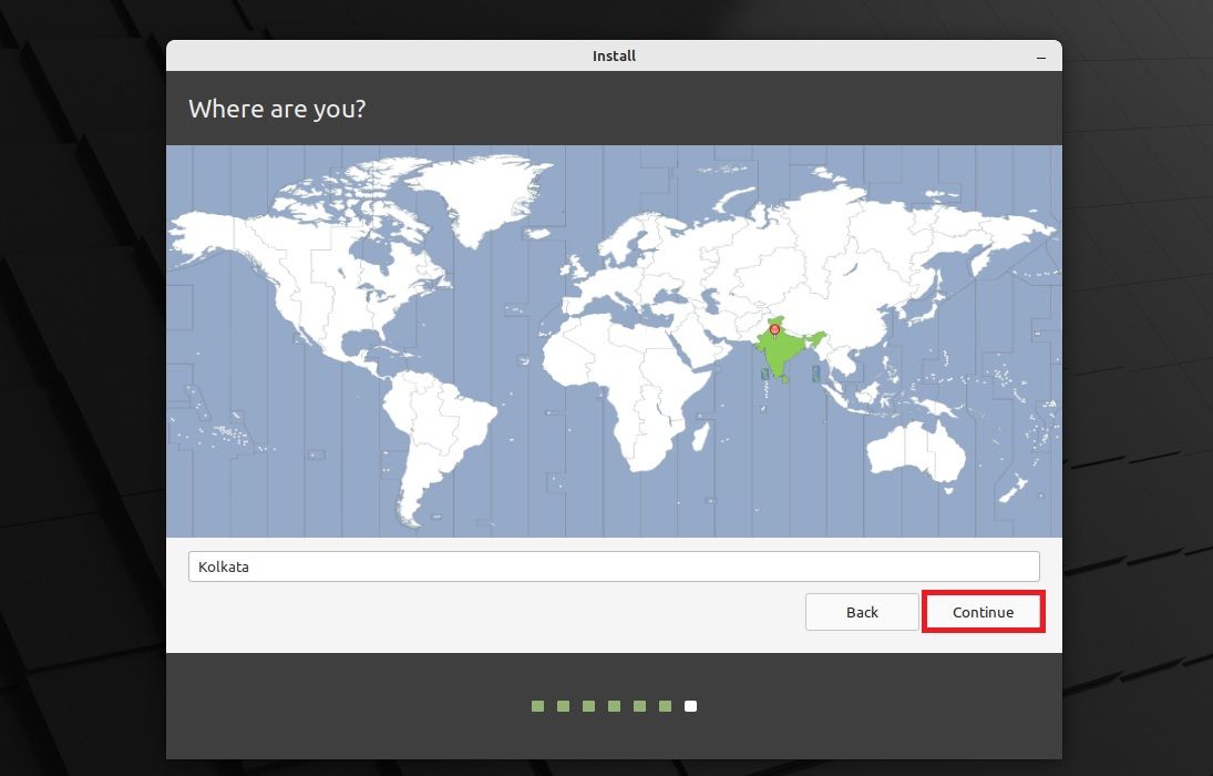 select time zone on Linux Mint