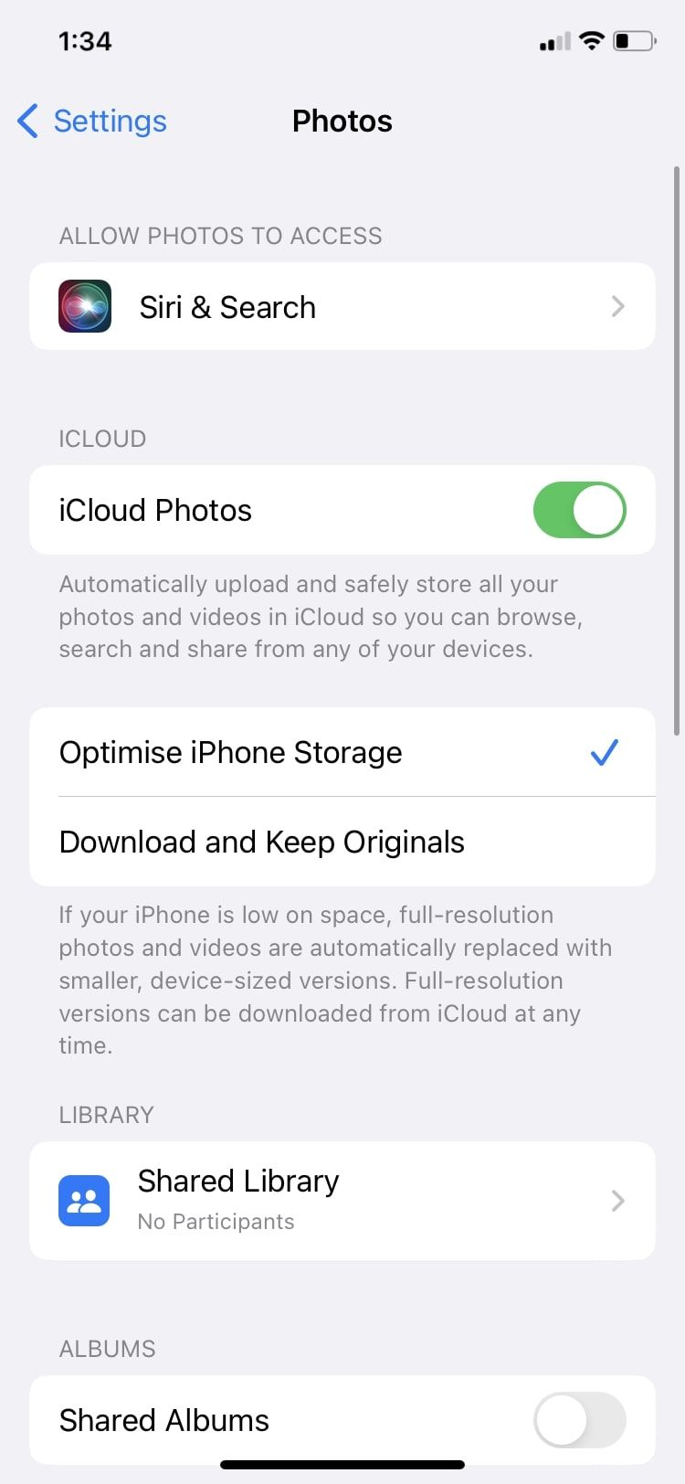 shared library in settings
