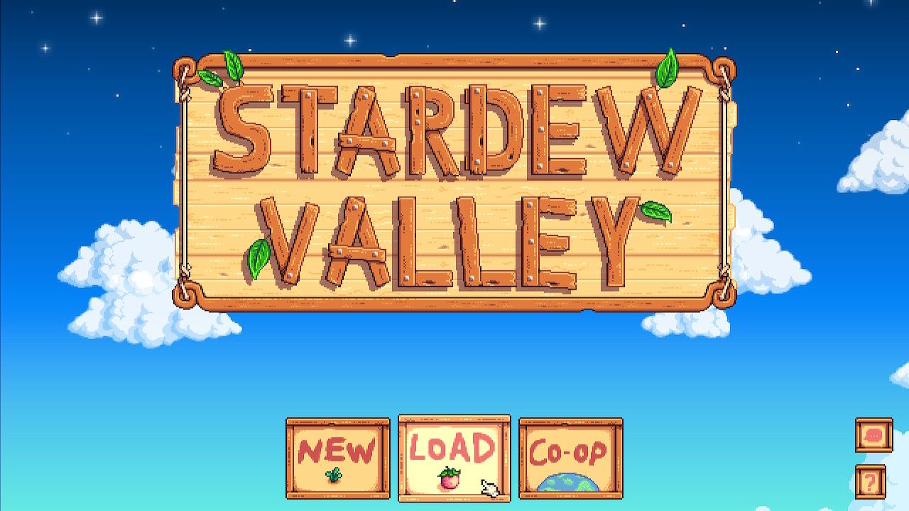 Captura de tela da tela de carregamento de Stardew Valley no Nintendo Switch