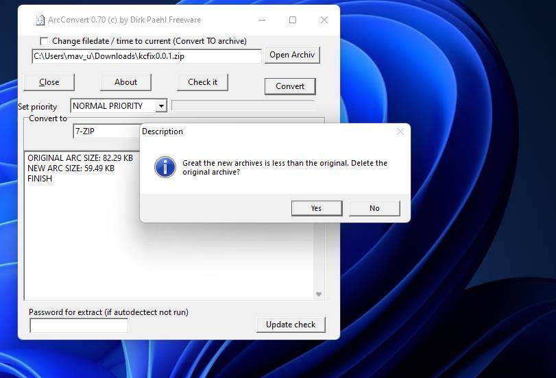 How to Convert ZIP Files to Alternative Archive Formats in Windows 11