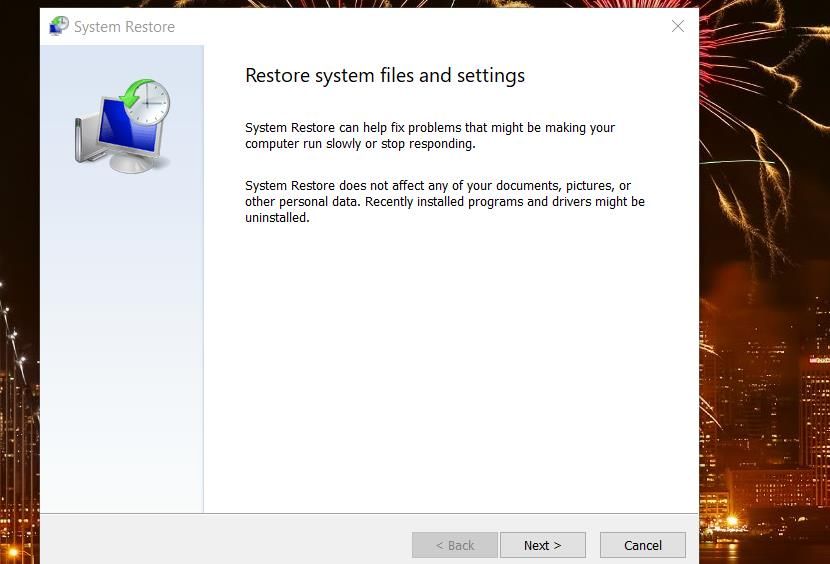 ابزار System Restore point