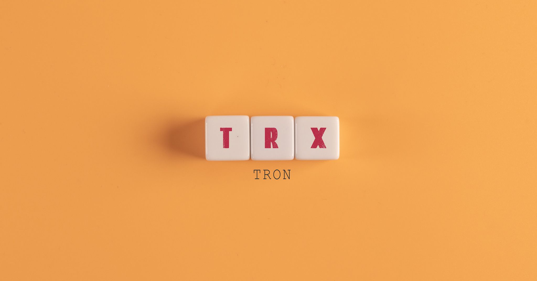 trx tron crypto spelled out in scrabble blocks