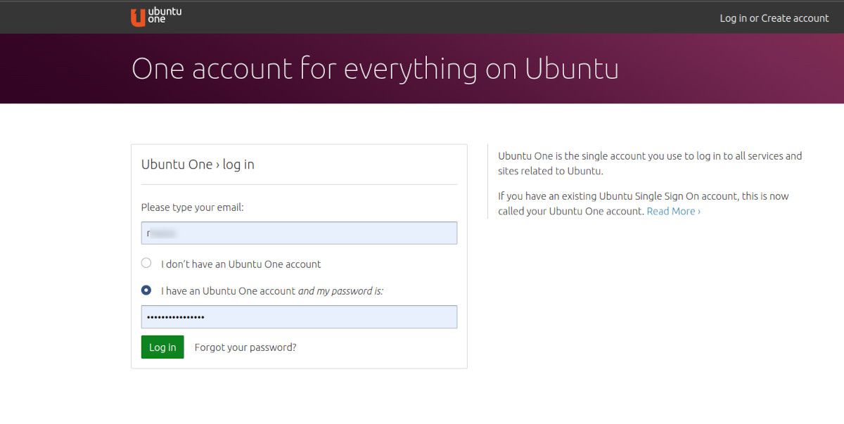 create ubuntu one account