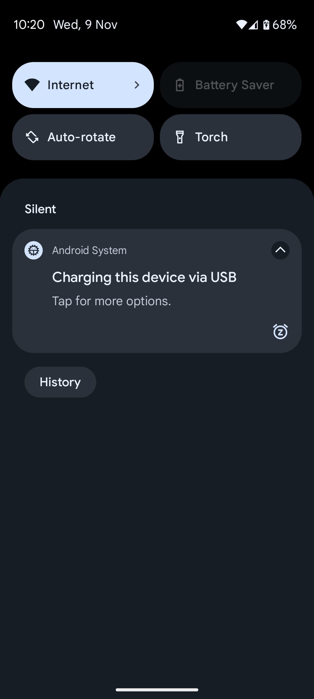 usb notification android