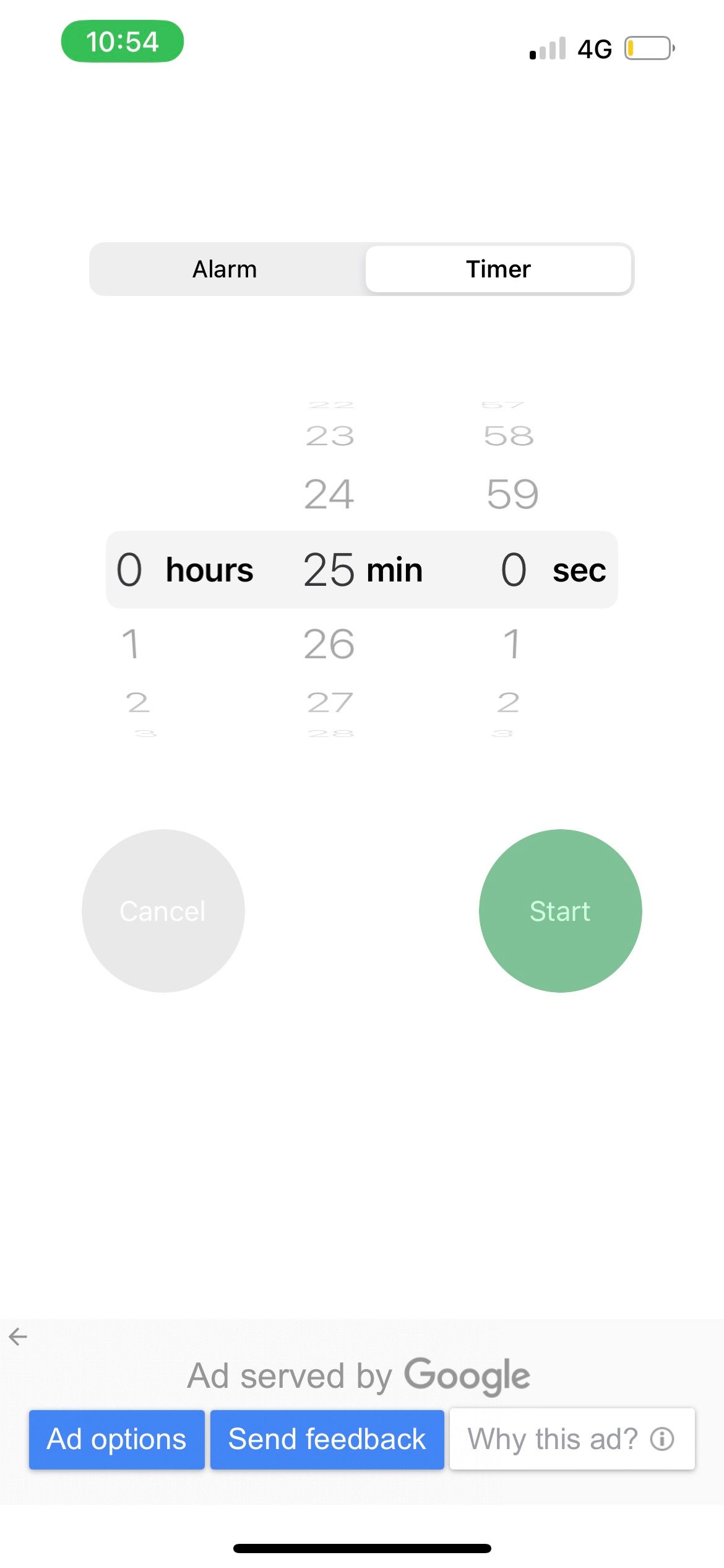 set iphone timer to vibrate only using vibealarm 
