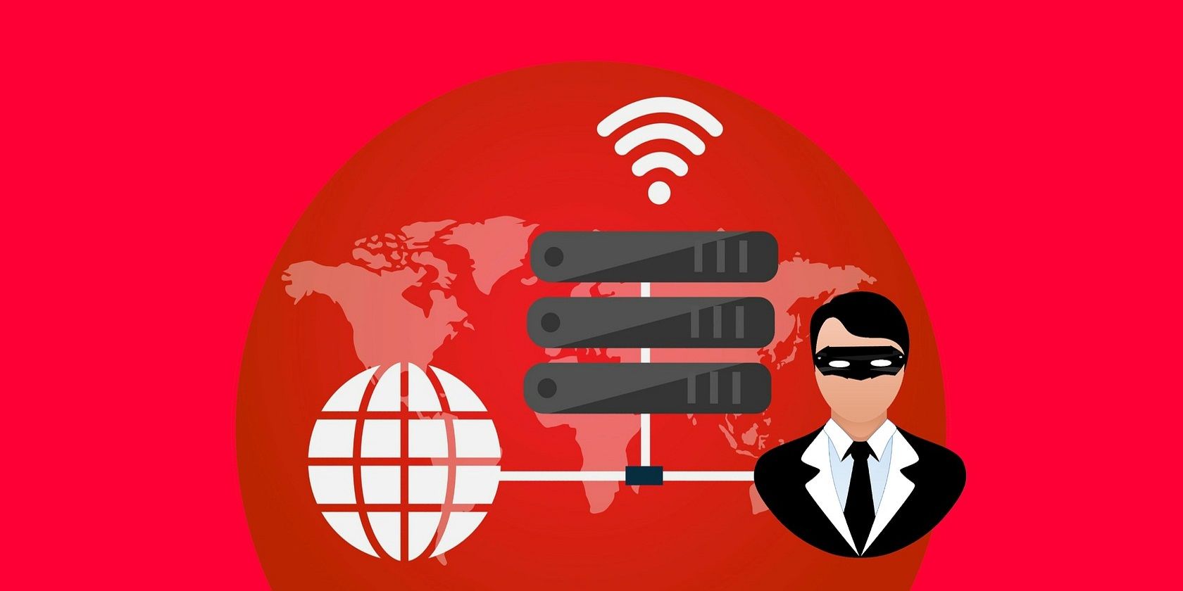 Depiction of an anonymous VPN connection