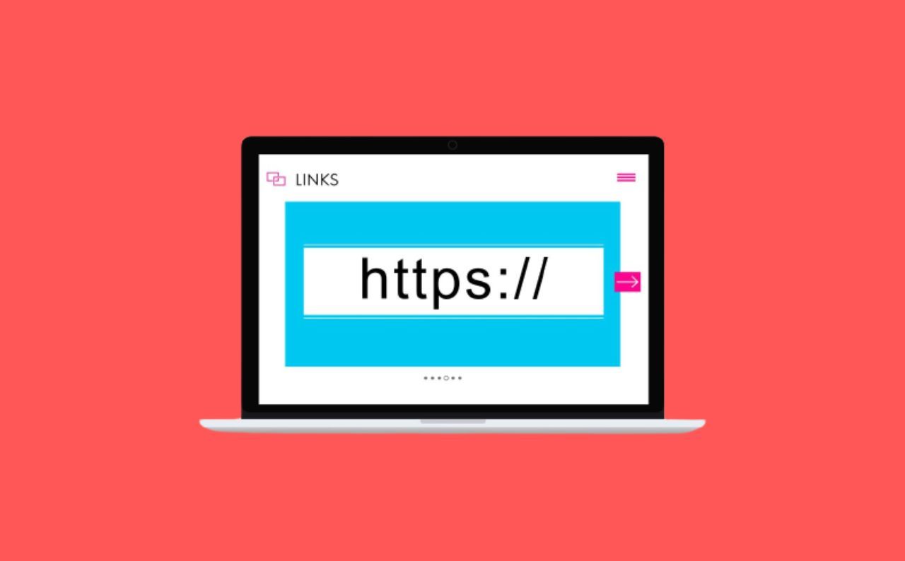 Https website links search box graphic concept