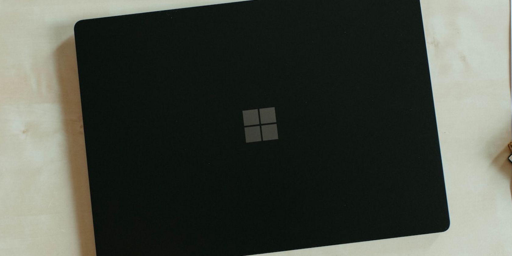 black windows laptop on a table