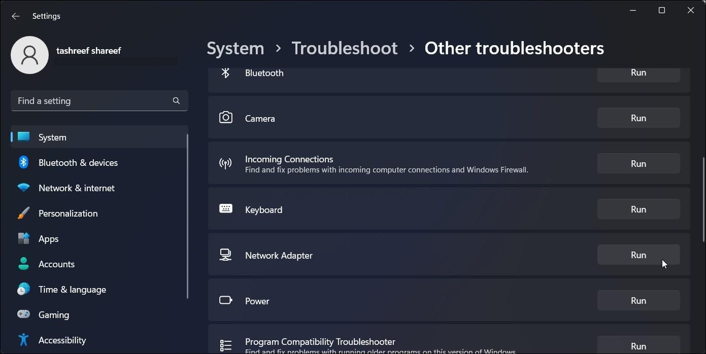 windows 11 troubleshooter network adapter