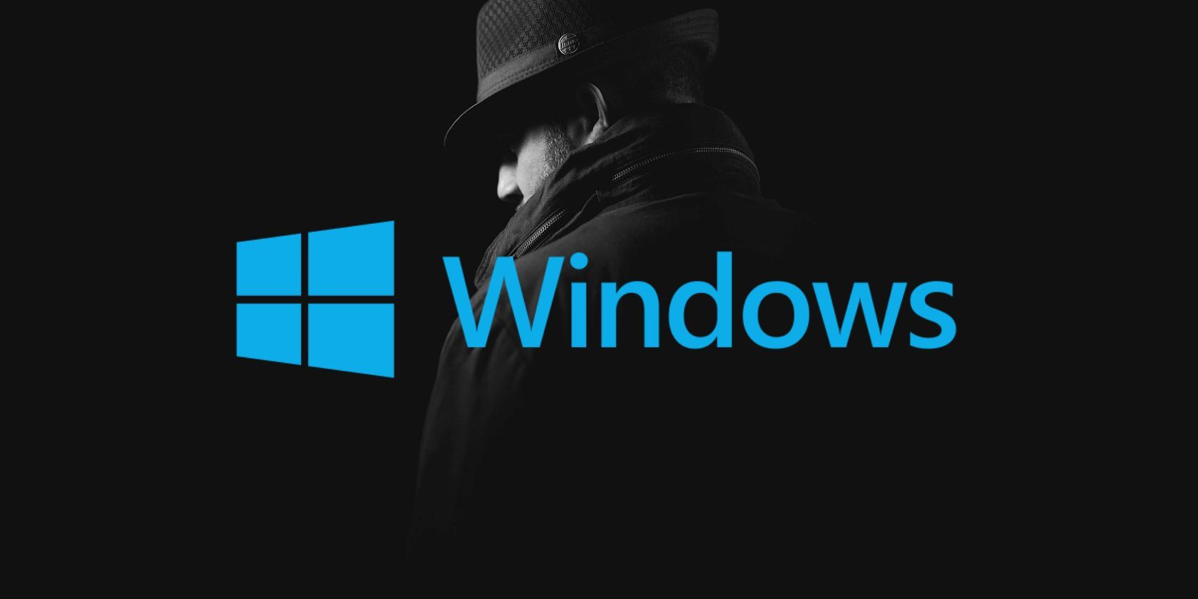 spy behind windows logo