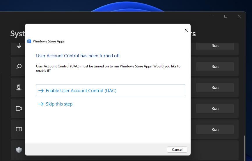 The Windows Store Apps troubleshooter 