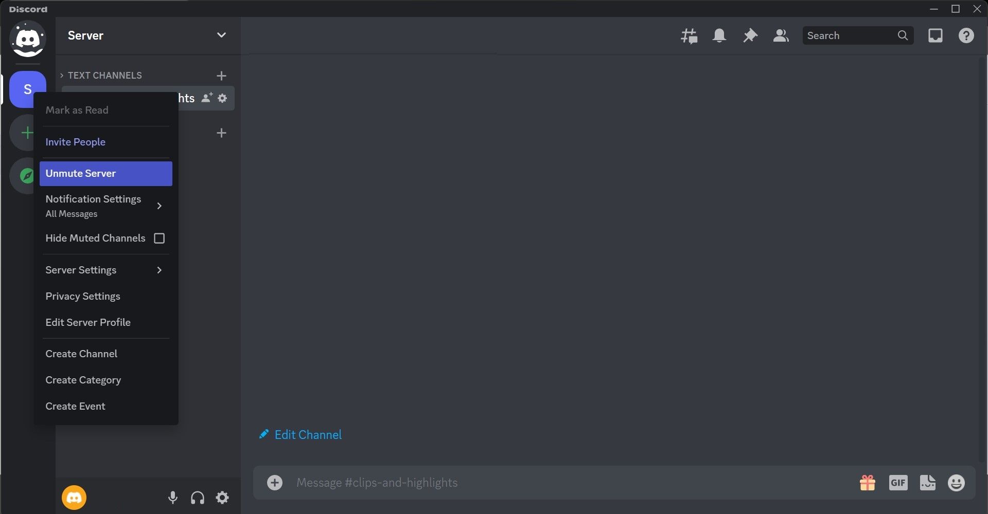 Unmuting the Muted Server in the Discord App