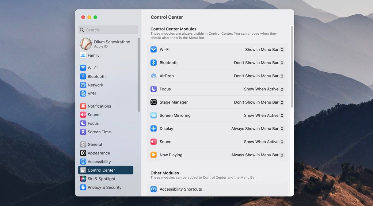 Disable menu bar items in System Settings for macOS.