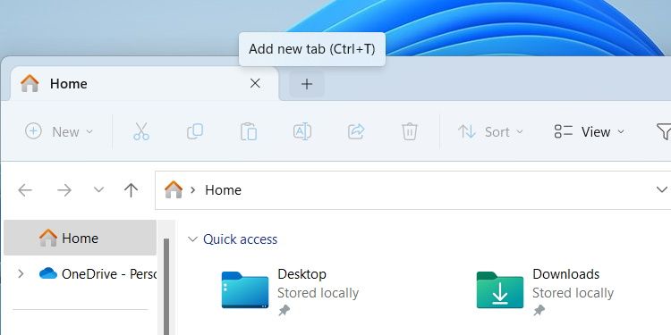 adding a new tab in File Explorer on Windows 11