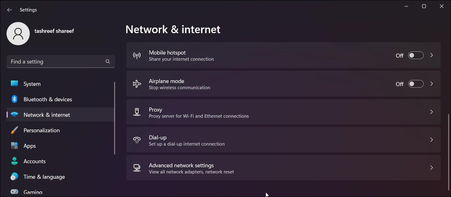 advanced network settings windows 11 1