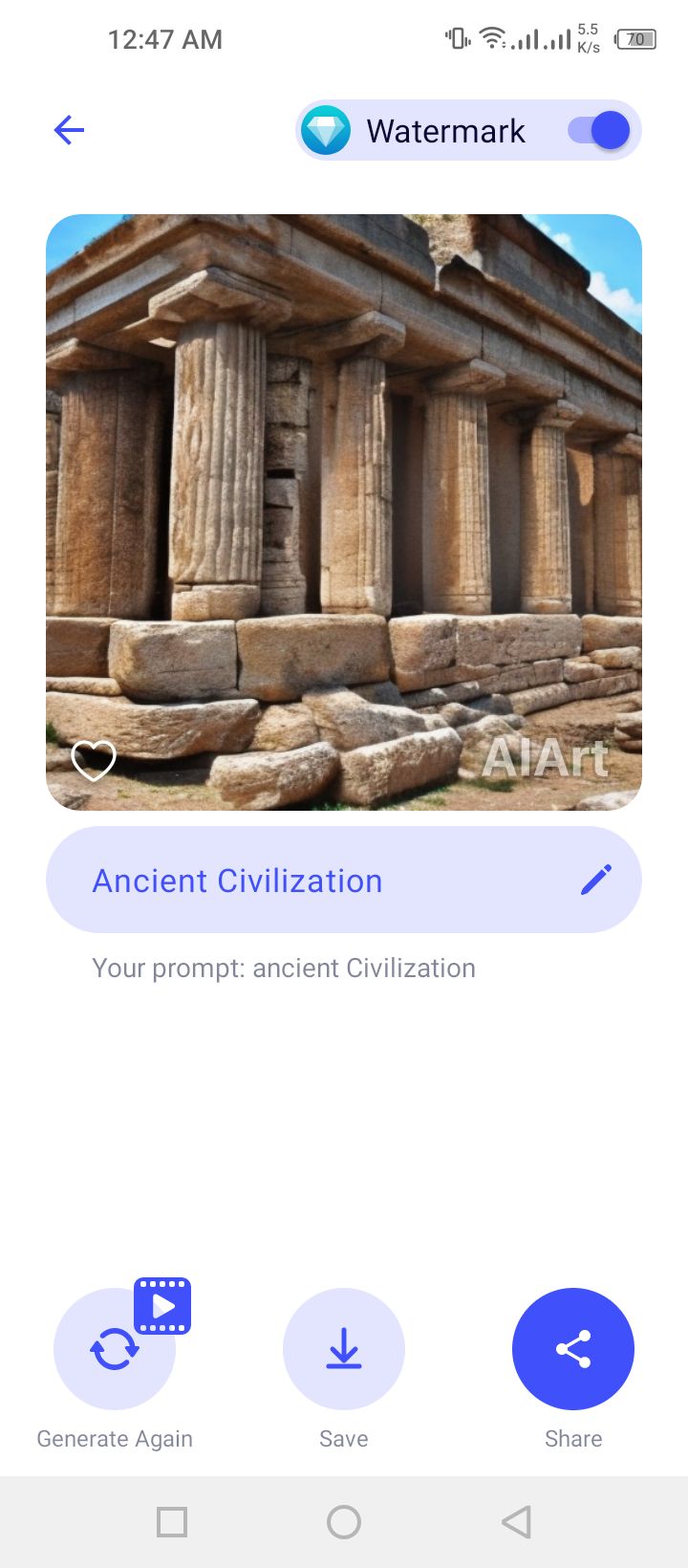 AI Art - Sample Using Ancient Civilization Prompt