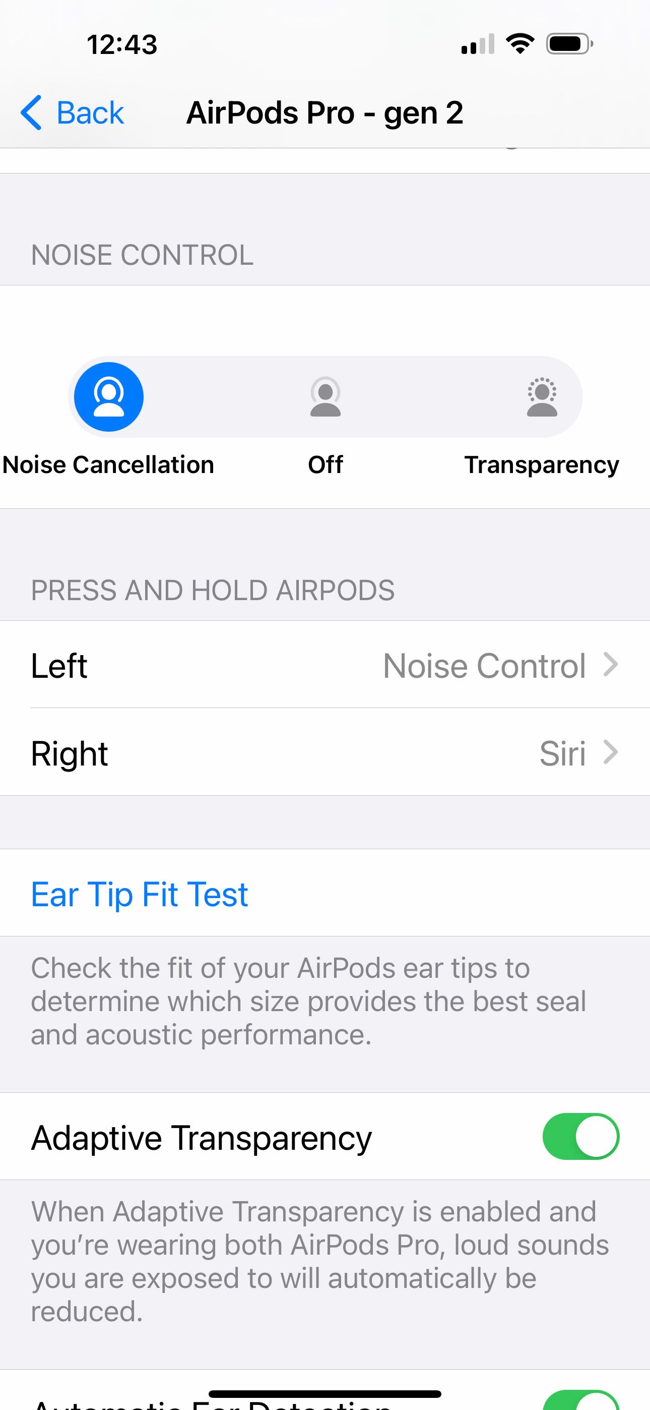 تست نوک گوش Airpods Pro 2