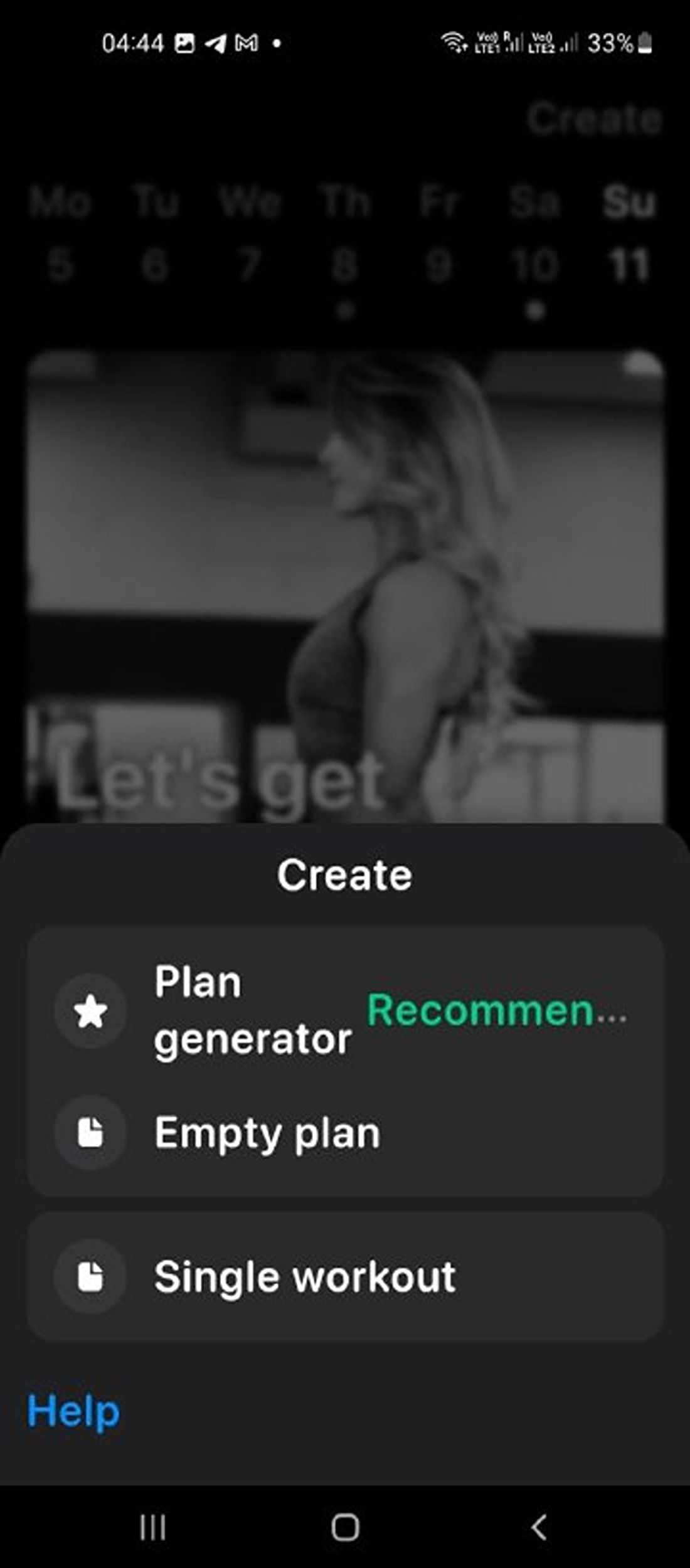 Plan generator in Alpha Progression app