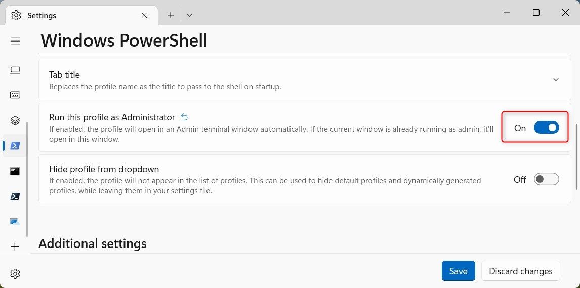 Always Open Windows PowerShell as an Administrator Using Settings