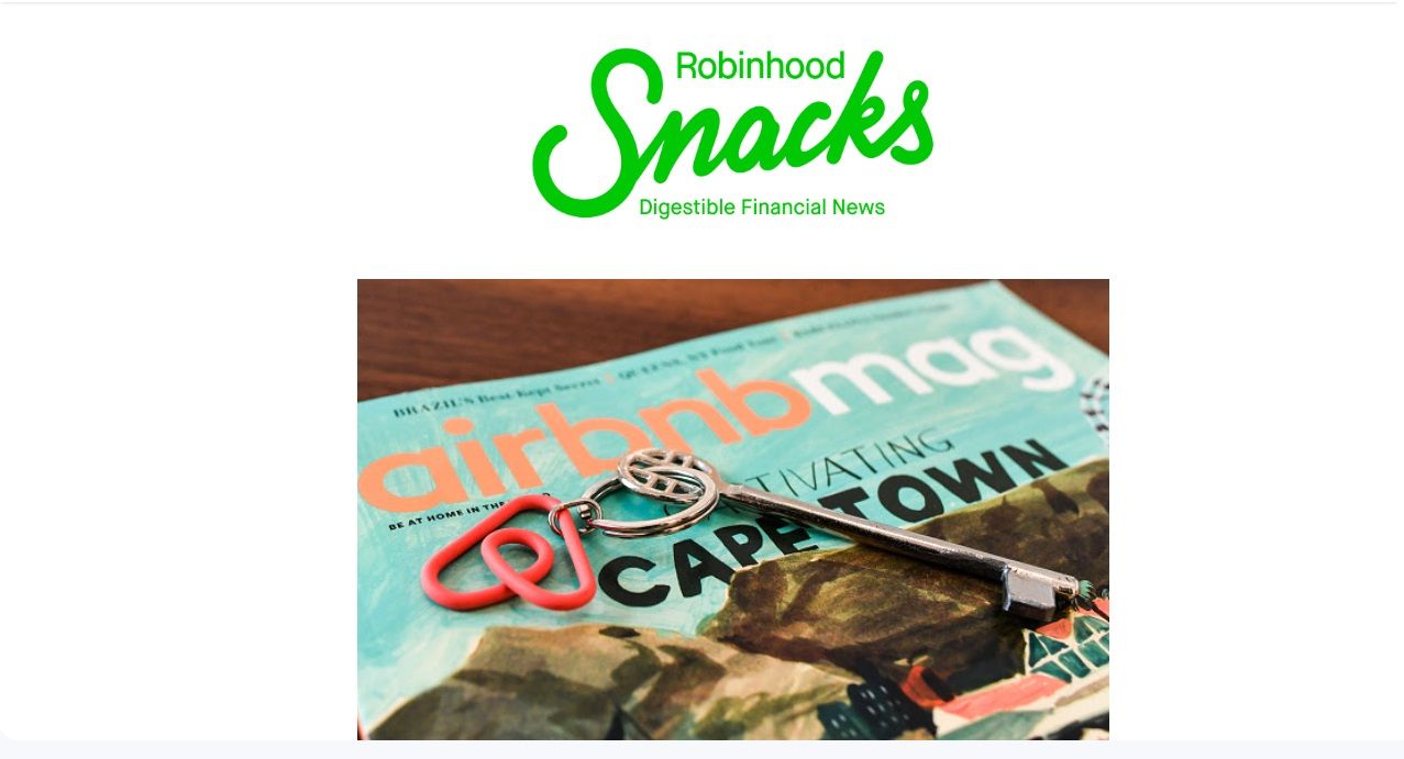 Gambar menunjukkan buletin Robinhood Snacks