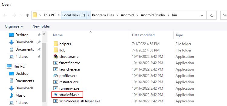Overview of Android Studio files in File Explorer