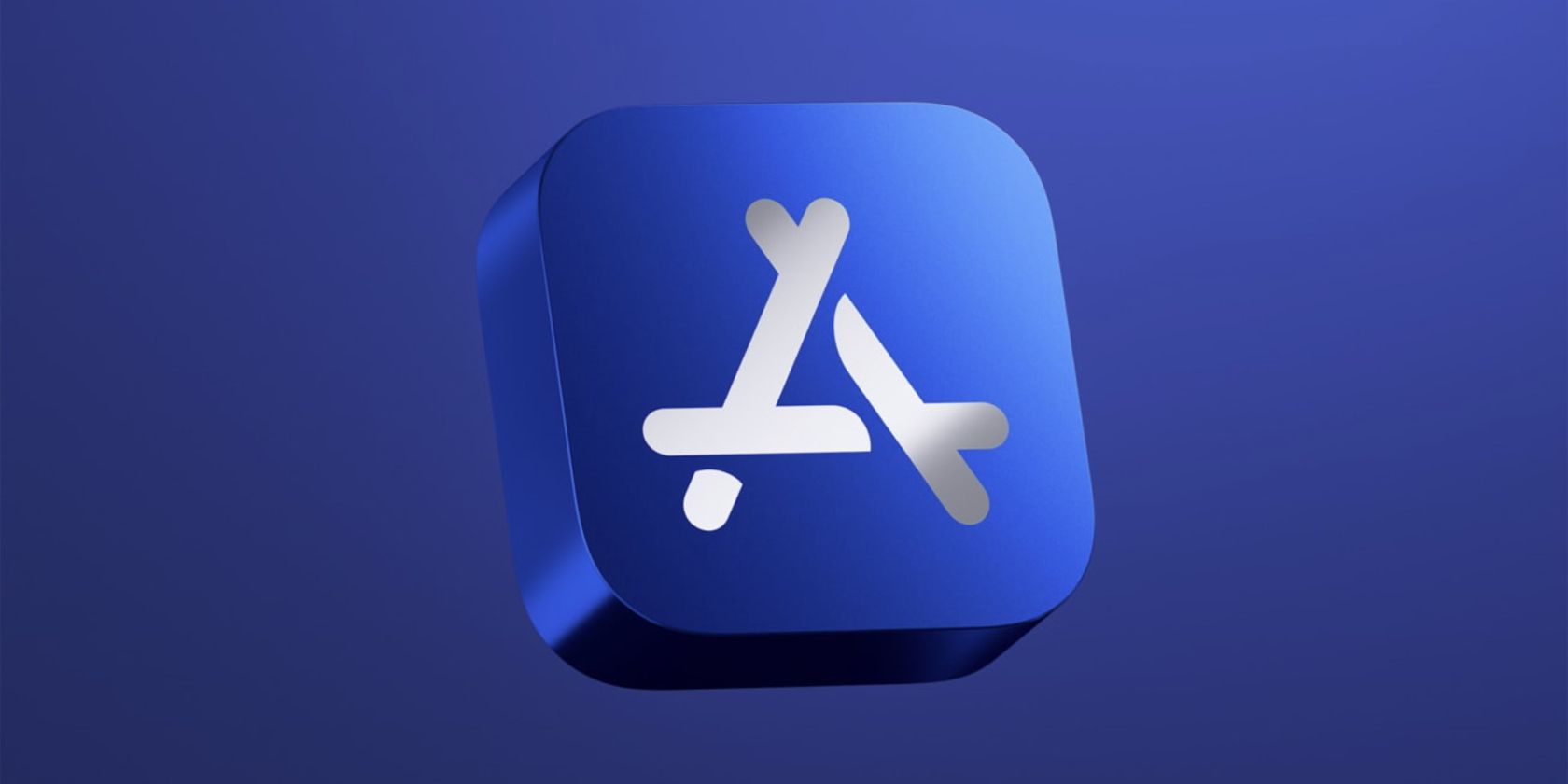 App Store icon on a blue background