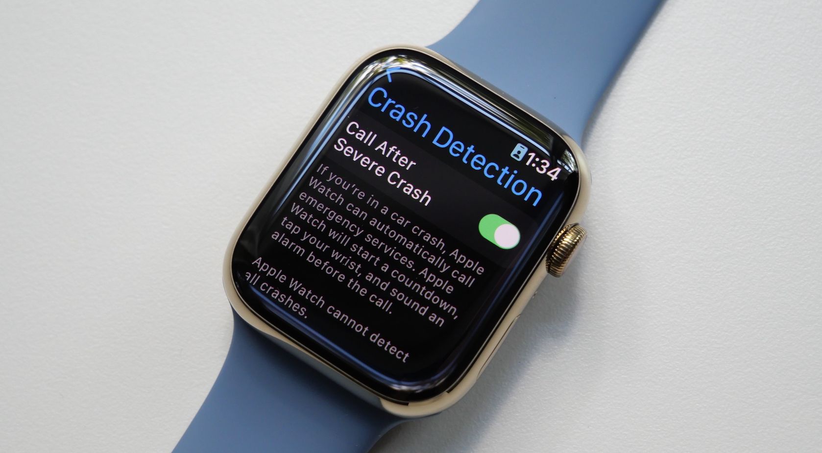 Apple Watch Crash Detection est activé