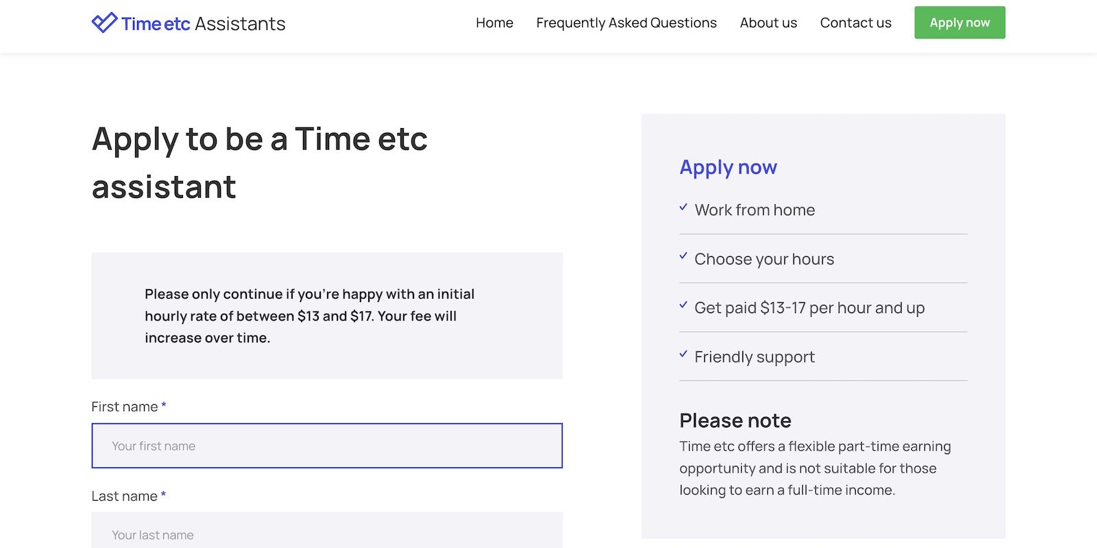 Qualifications for Applying at Time Etc Virtual Assistants