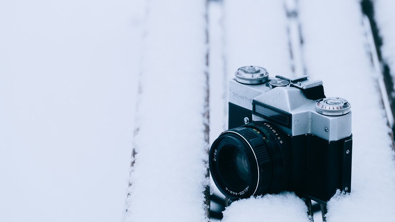 camera in the snow