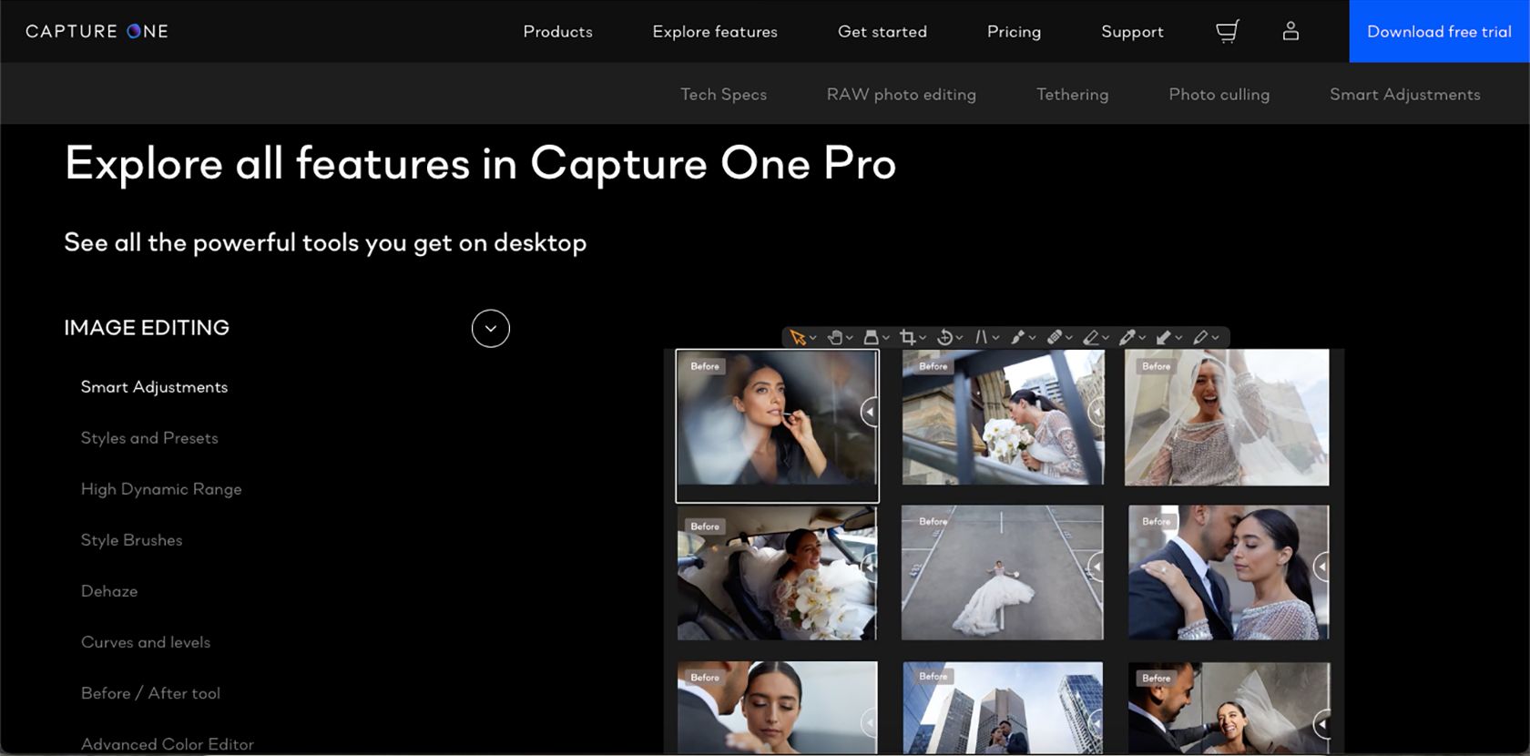 Il sito web di Capture One Pro