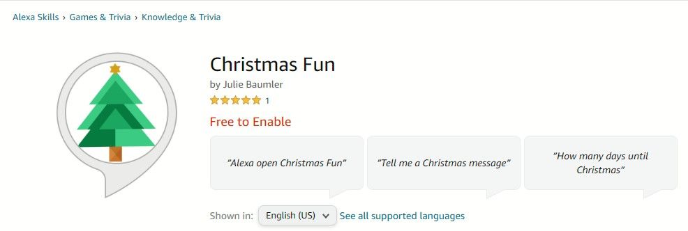Christmas Fun Alexa Skill