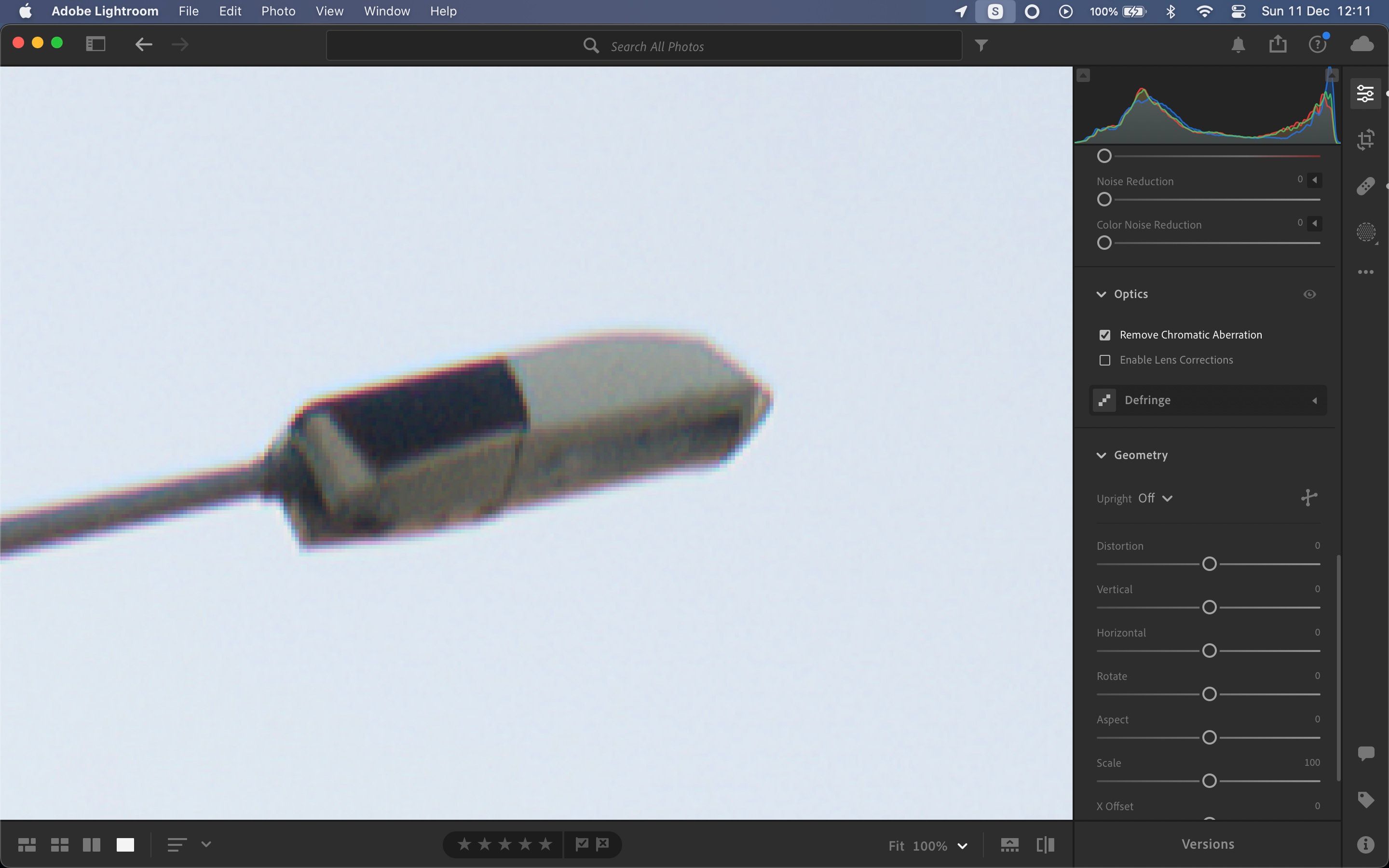 chromatic aberration fixed in lightroom